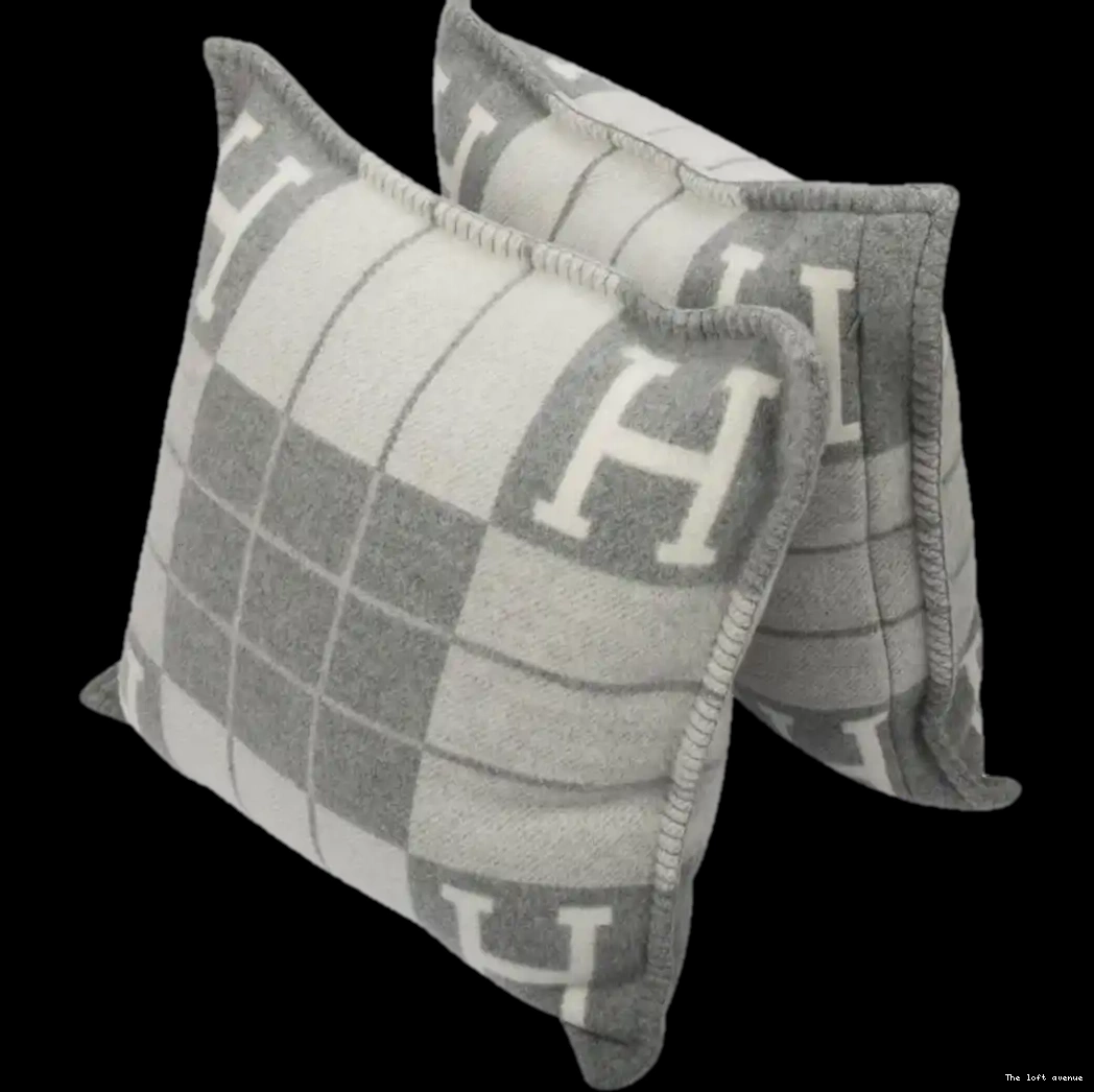 THROW WOOL STRIPE PILLOW HERMES 0505